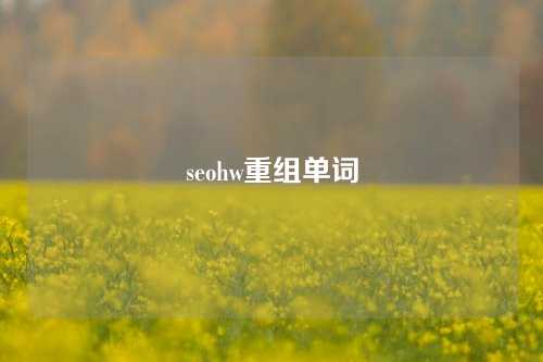 seohw重组单词