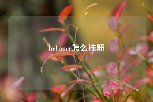 behance怎么注册