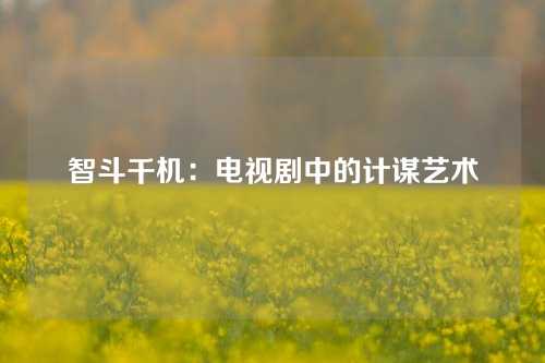 智斗千机：电视剧中的计谋艺术