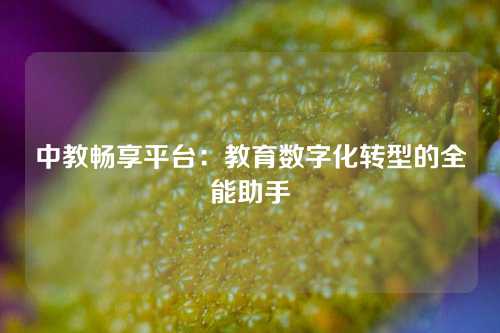 中教畅享平台：教育数字化转型的全能助手