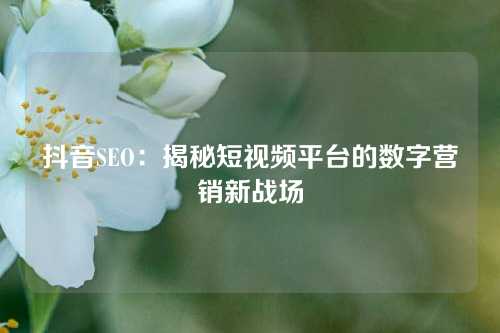 抖音SEO：揭秘短视频平台的数字营销新战场