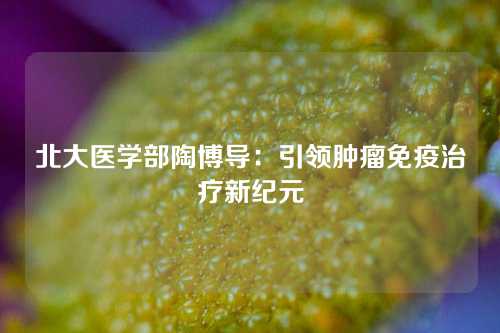 北大医学部陶博导：引领肿瘤免疫治疗新纪元