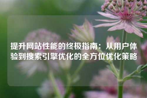 提升网站性能的终极指南：从用户体验到搜索引擎优化的全方位优化策略