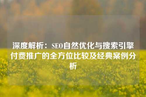 深度解析：SEO自然优化与搜索引擎付费推广的全方位比较及经典案例分析