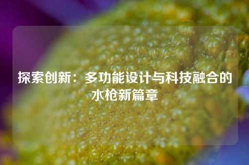 探索创新：多功能设计与科技融合的水枪新篇章