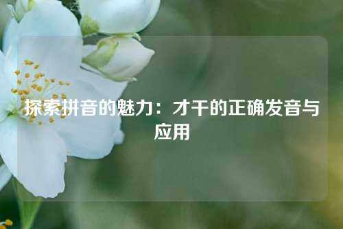 探索拼音的魅力：才干的正确发音与应用