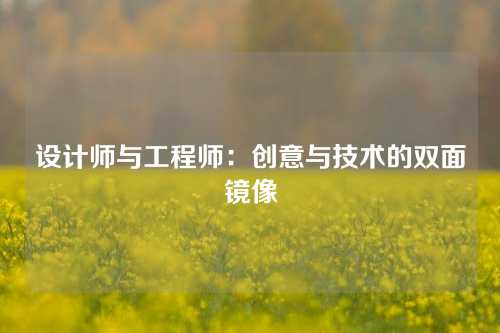 设计师与工程师：创意与技术的双面镜像