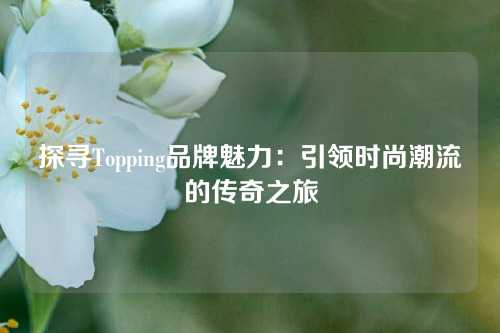 探寻Topping品牌魅力：引领时尚潮流的传奇之旅