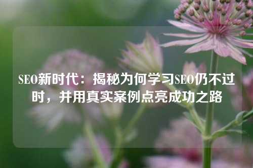 SEO新时代：揭秘为何学习SEO仍不过时，并用真实案例点亮成功之路