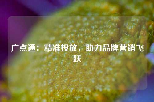 广点通：精准投放，助力品牌营销飞跃