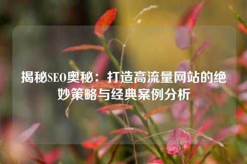 揭秘SEO奥秘：打造高流量网站的绝妙策略与经典案例分析