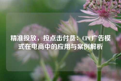 精准投放，按点击付费：CPC广告模式在电商中的应用与案例解析