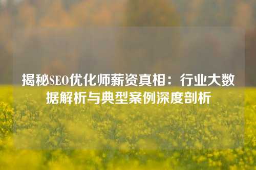 揭秘SEO优化师薪资真相：行业大数据解析与典型案例深度剖析