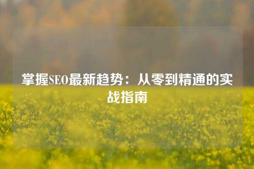 掌握SEO最新趋势：从零到精通的实战指南