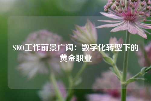 SEO工作前景广阔：数字化转型下的黄金职业