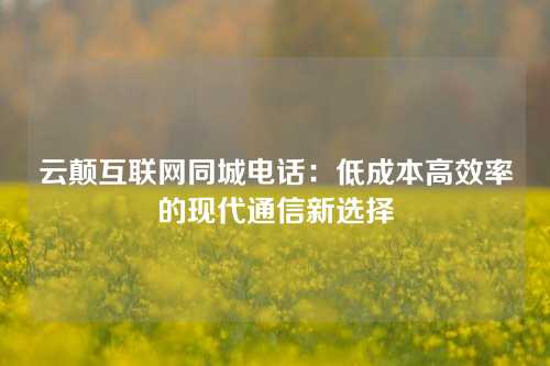 云颠互联网同城电话：低成本高效率的现代通信新选择