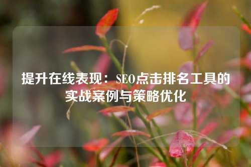 提升在线表现：SEO点击排名工具的实战案例与策略优化