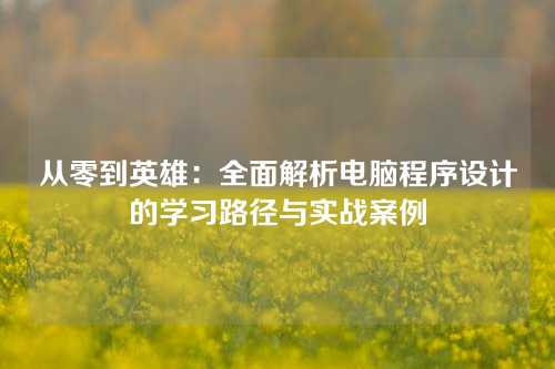 从零到英雄：全面解析电脑程序设计的学习路径与实战案例